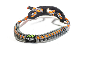 CHARCOAL GRAY ORANGE STRIPE PARACORD BOW SLING - Fibrus Outdoors