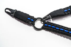 2/3 POINT - GUN SLING WITH HK CLIPS (BLACK THINE BLUE LINE) - Fibrus Outdoors