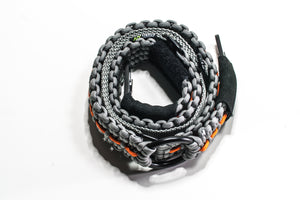 2/3 POINT - GUN SLING WITH HK CLIPS (CHARCOAL GRAY ORANGE STRIPE) - Fibrus Outdoors